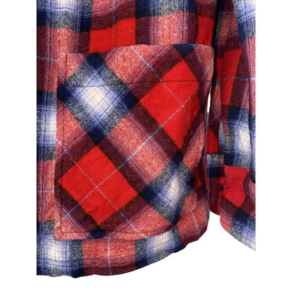 Pendleton Womens M Red Plaid 49er Jacket 100% Virgin Wool Limited Edition #5744 - Picture 3 of 9